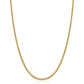 Fremada 14k Gold Filled 1.8-mm Round Box Link Chain Necklace