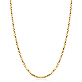 Fremada 14k Gold Filled 1.8-mm Round Box Link Chain Necklace