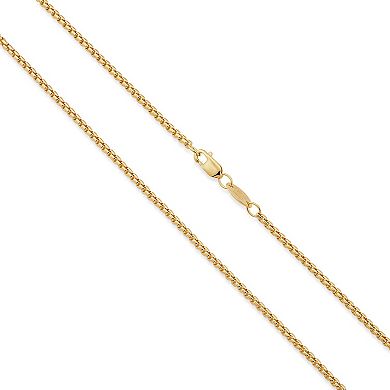 Fremada 14k Gold Plated 1.8-mm Round Box Link Chain Necklace
