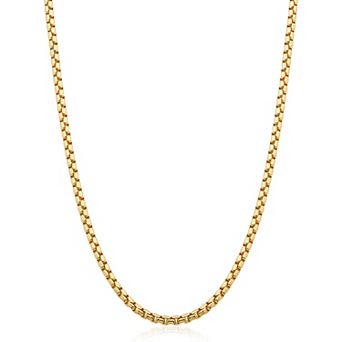 Fremada 14k Gold Filled 2.5-mm Round Box Link Chain Necklace