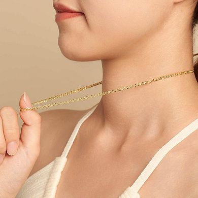 Fremada 14k Gold Plated 2.6-mm Mariner Chain Necklace