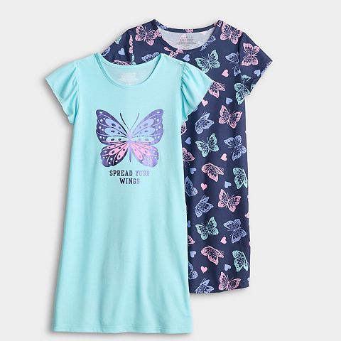 Детские ночные сорочки Cuddl Duds для девочек 4-12, набор 2 шт