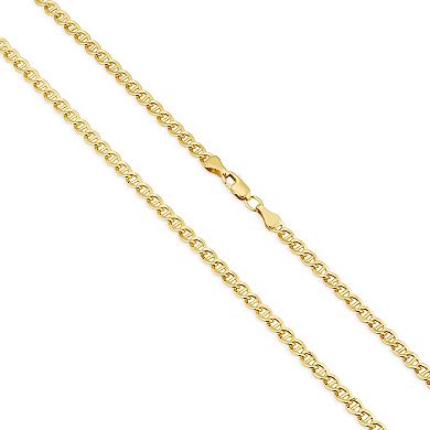 Fremada 14k Gold Plated 3.4-mm Mariner Chain Bracelet