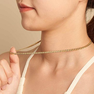 Fremada 14k Gold Plated 3.4-mm Mariner Chain Necklace