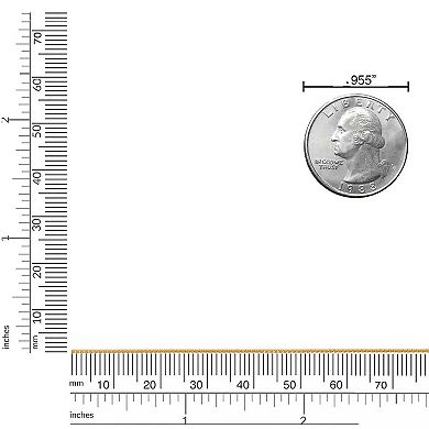 Fremada 14k Gold Plated Round 1.2-mm Wheat Chain Necklace