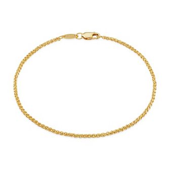 Fremada 14k Gold Filled Round 1.5-mm Wheat Chain Bracelet