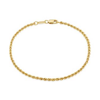 Fremada 14k Gold Filled 2.1-mm Rope Chain Bracelet