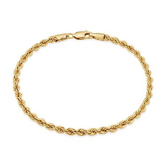 Fremada 14k Gold Filled 3.2-mm Rope Chain Bracelet