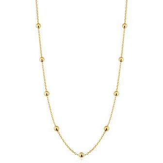 Fremada 14k Gold Filled 3-mm Ball Station Satellite Necklace