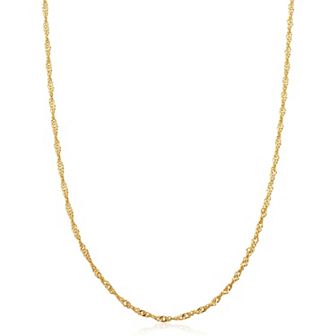 Fremada 14k Gold Filled 1.4-mm Singapore Chain Necklace
