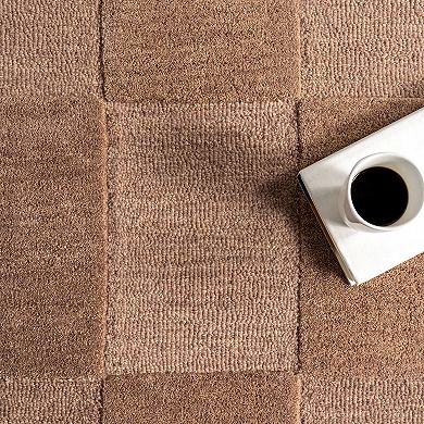 RugsUSA Elliot Checkered Wool Area Rug
