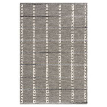 RugsUSA Morgan Geometric Check Wool & Cotton Area Rug