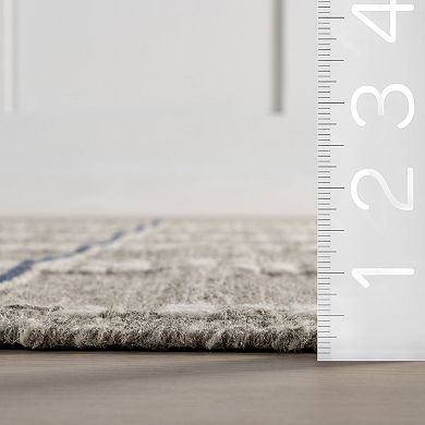 RugsUSA Morgan Geometric Check Wool & Cotton Area Rug