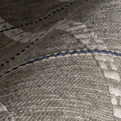 RugsUSA Morgan Geometric Check Wool & Cotton Area Rug