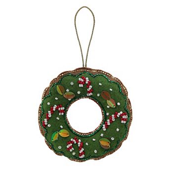St. Nicholas Square® Beaded Holiday Wreath Christmas Ornament