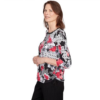 Women's Alfred Dunner Patchwork Diamond Floral Top