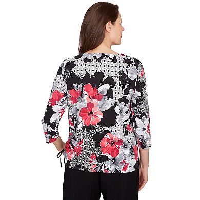 Women's Alfred Dunner Patchwork Diamond Floral Top