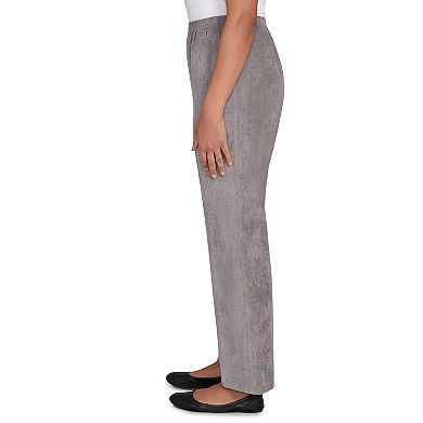 Women's Alfred Dunner Classic Corduroy Elastic Waist Medium Length Pants