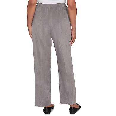 Women's Alfred Dunner Classic Corduroy Elastic Waist Medium Length Pants