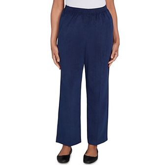 Women's Alfred Dunner Classic Corduroy Elastic Waist Medium Length Pants
