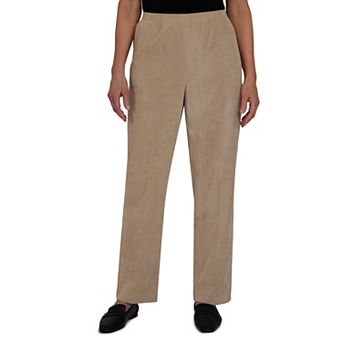 Women's Alfred Dunner Classic Corduroy Elastic Waist Short Length Pants