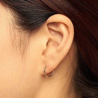 Fremada 14k Gold Plated Endless Hoop Earrings