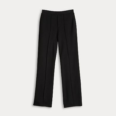 Petite Simply Vera Vera Wang High Rise Wide Leg Scuba Knit Pants