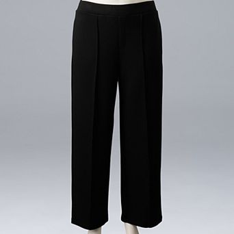 Plus Size Simply Vera Vera Wang High Rise Wide Leg Pants