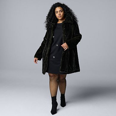 Plus Size Simply Vera Vera Wang Jeweled Shift Dress