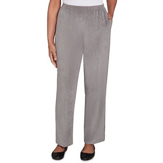 Petite Alfred Dunner Classic Corduroy Elastic Waist Medium Length Pants