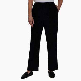 Petite Alfred Dunner Classic Corduroy Elastic Waist Short Length Pants