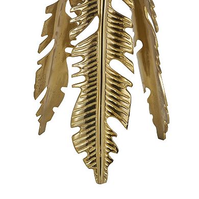 Stella & Eve Aluminum Accent Table with Tripod Legs and Glass Top