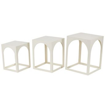 Stella & Eve 3 pc Arched Cutout End Table Set