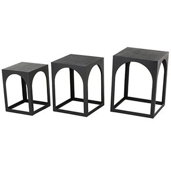 Stella & Eve 3 pc Arched Cutout End Table Set