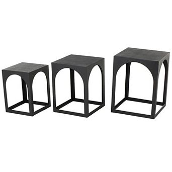 Stella & Eve 3 pc Arched Cutout End Table Set