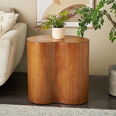 Stella & Eve Wood Heart Accent Table