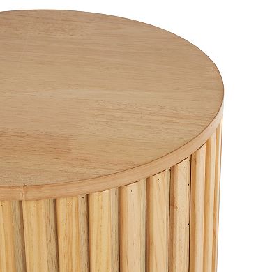 Stella & Eve Handmade Ribbed Side End Table