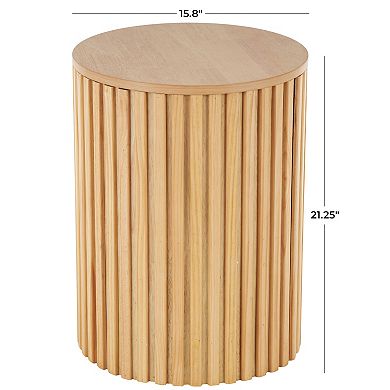 Stella & Eve Handmade Ribbed Side End Table