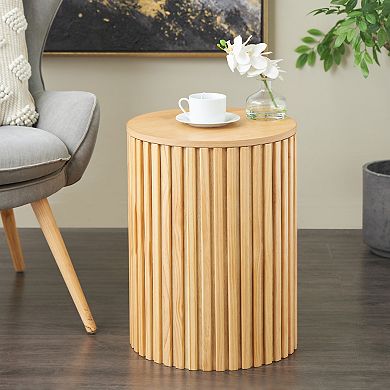 Stella & Eve Handmade Ribbed Side End Table
