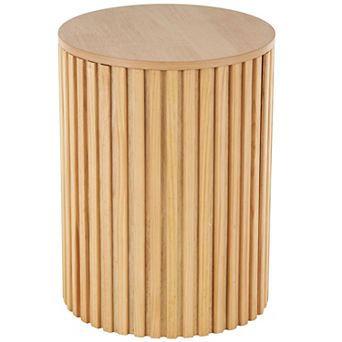 Stella & Eve Handmade Ribbed Side End Table