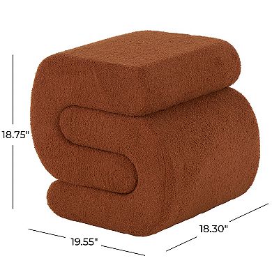 Stella & Eve S-Shaped Polyester Room Ottoman with Connected Arches