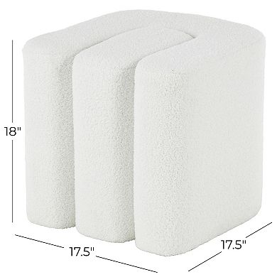 Stella & Eve C-Shaped Polyester Room Ottoman with Connected Arches