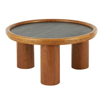 Stella & Eve Wood Handmade Round Coffee Table
