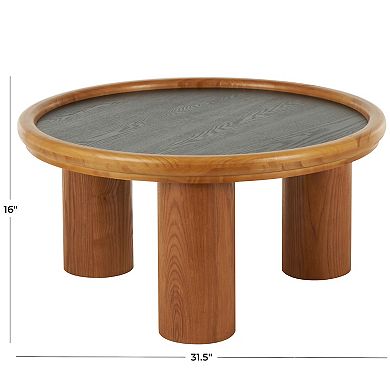 Stella & Eve Wood Handmade Round Coffee Table