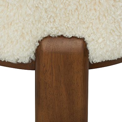 Stella & Eve Upholstered Accent Chair with Wooden Legs