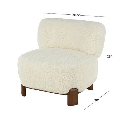 Stella & Eve Upholstered Accent Chair with Wooden Legs