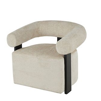 Stella & Eve Upholstered Accent Chair with Black Wood Support
