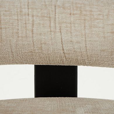 Stella & Eve Upholstered Accent Chair with Black Wood Support