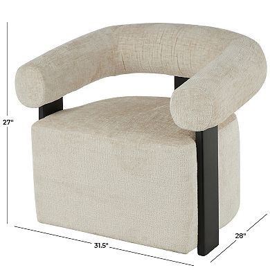 Stella & Eve Upholstered Accent Chair with Black Wood Support