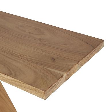 Stella & Eve Rectangular Patterned Legs Console Table